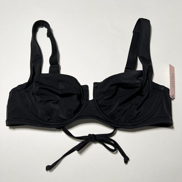 Victoria Secret 32C Full Coverage Bikini Top Underwire Unlined Black - Picture 2 of 7